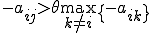  -a_{ij}>\theta \max_{k\ne i}\{-a_{ik}\}