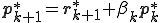 \b{p}^*_{k+1}=\b{r}^*_{k+1}+\beta_k\b{p}^*_k