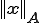||\b{x}||_{\b{A}}