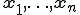 \b{x}_1,\ldots,\b{x}_n
