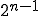 2^{n-1}