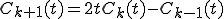 C_{k+1}(t)=2tC_k(t)-C_{k-1}(t)
