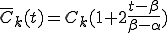 \bar{C}_k(t)=C_k(1+2\frac{t-\beta}{\beta-\alpha})
