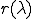 r(\lambda)