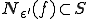 N_{\epsilon'}(f)\sub S