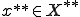 x^{**}\in X^{**}