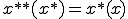 x^{**}(x^*)=x^*(x)