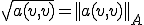 \sqrt{a(v,v)}=||a(v,v)||_A