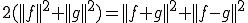 2(||f||^2+||g||^2)=||f+g||^2+||f-g||^2